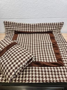 Ashley Furniture 2 EURO Pillow Sham Herringbone Velvet Stripe Farmhouse Country